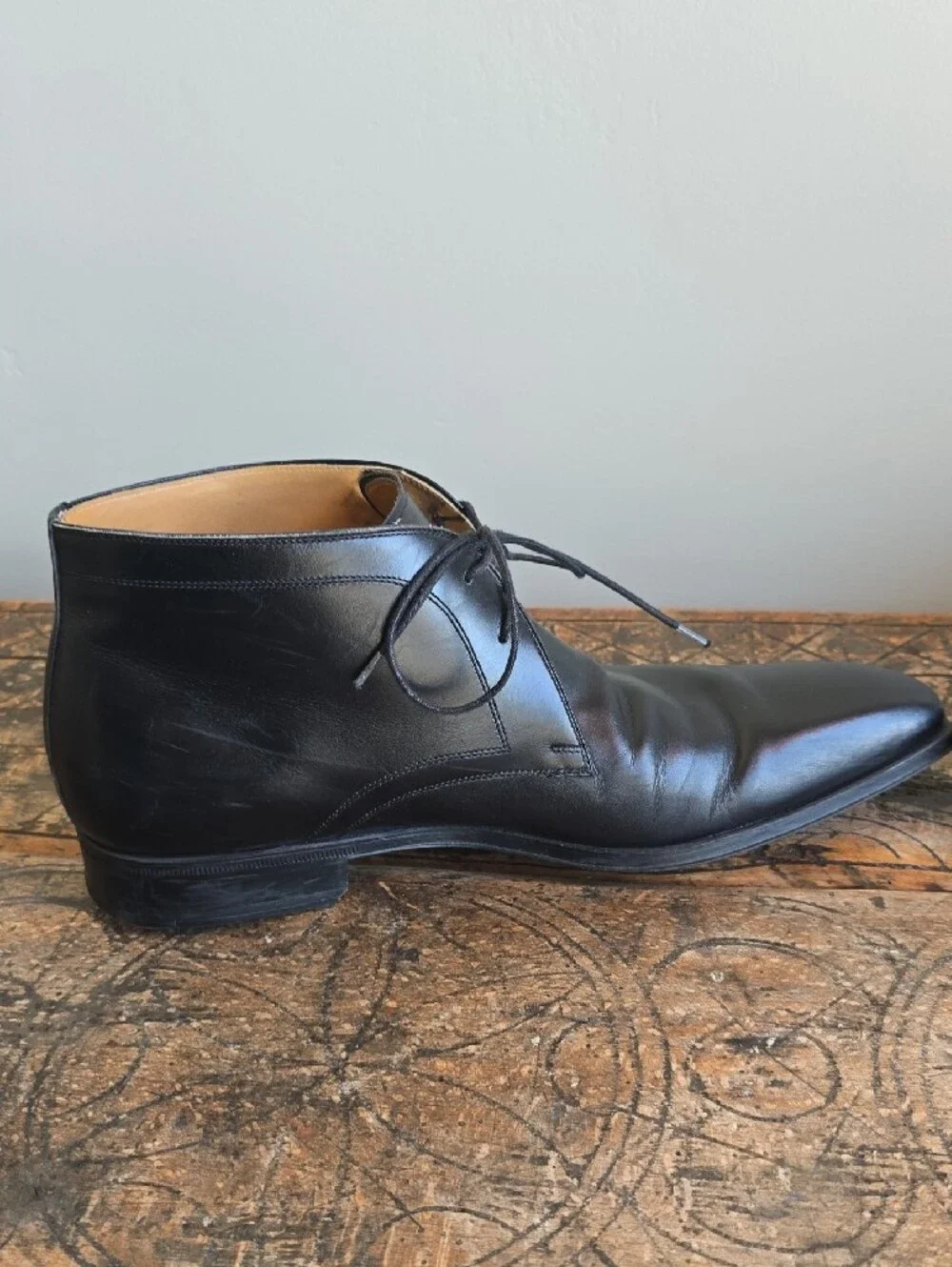 Magnanni Black Leather Boots